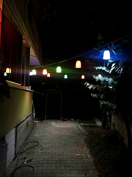 Çarşıbu Alaçatı Ağaç Feneri 10'lu Set Dekoratif Dış Mekan Aydınlatma Armatürü Cafe Restoran Düğün Salonu Otel Organizasyon İçin Rustik Bahçe Peyzaj Işıklandırma Sarkıt Avize - 10