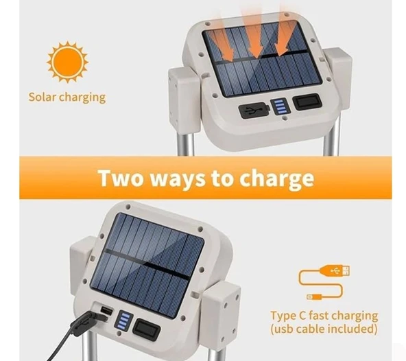 Katlanabilir Kamp Lambası Çok İşlevli Ultra Güçlü 4 Modlu Aydınlatma - 3