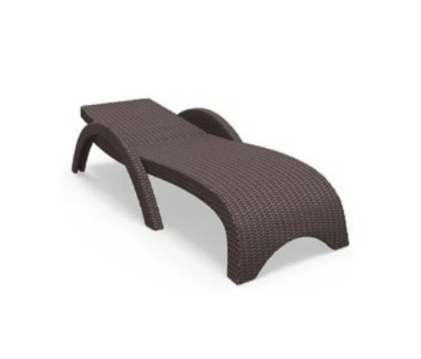 Omnipazar TRK-860 Siesta Fiji Rattan Desenli Ayarlanabilir Lüks Şezlong - 3