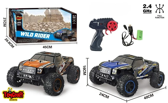 Şarjlı 1:10 RC Dev Off-Road Araba 15KM/H Hızlı Arazi Aracı  40 CM - 2