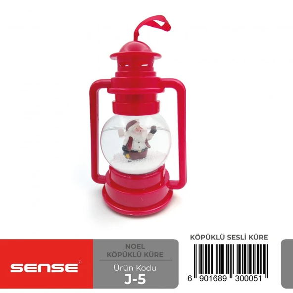 Sense Köpüklü Sesli Noel Küre J-5