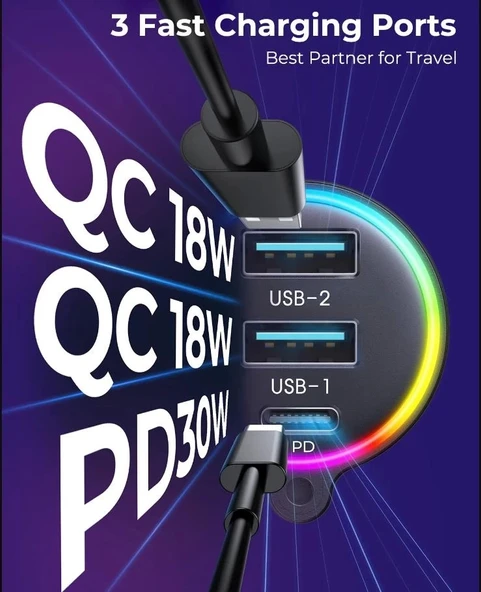 Joyroom Çoklu Araç şarj Wireless FM Transmitter - Resim 2