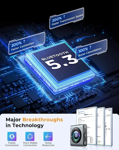 Joyroom JR-CB2 Wireless Transmitter  2'si 1 Arada Kablosuz Verici/Alıcı-Koyu Grı - 5