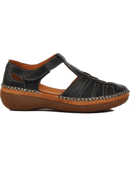VENÜS 25190247Y SARAÇLI YAZLIK DERİ KADIN  AYAKKABI - Resim 2