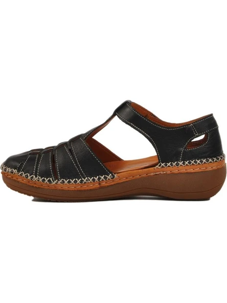 VENÜS 25190247Y SARAÇLI YAZLIK DERİ KADIN  AYAKKABI - Resim 9