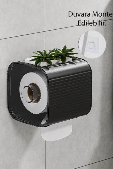 Tuvalet Kağıdı Askısı-Raf ve Kendinden Yapışkanlı Tuvalet Kağıdı WC Kağıt Asacağı ürün görseli