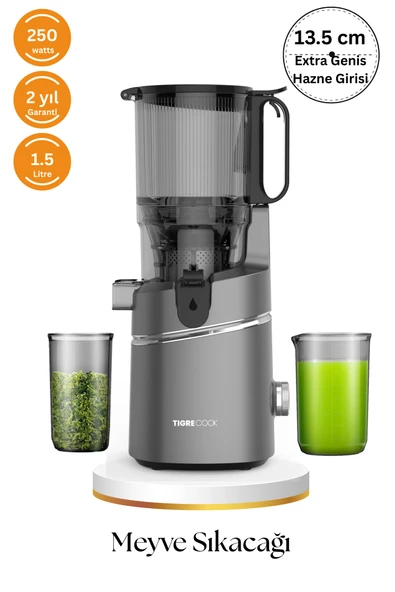TIGRECOOK Slow Juicer Yavaş Sıkım Katı Meyve Sıkacağı Sorbe ve dondurma