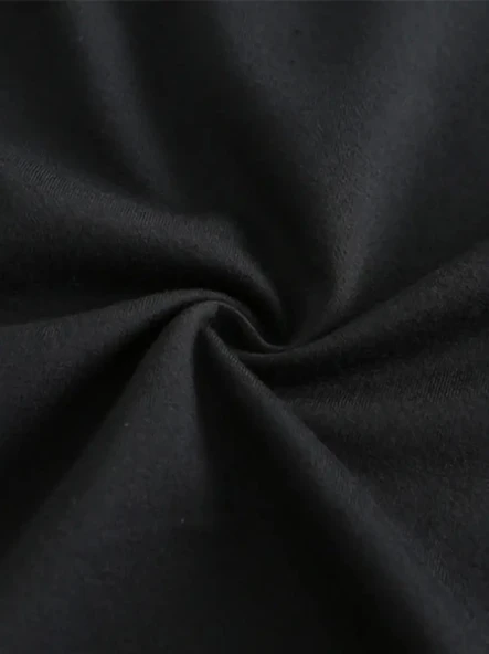 Baskılı Oversize Bisiklet Yaka T-shirt - Siyah - 3