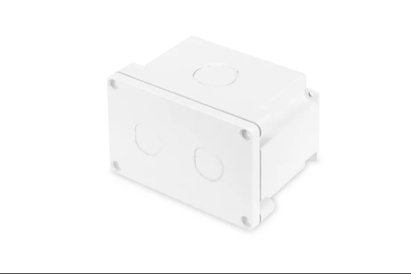 Digitus IP67 Sıvaüstü Montaj Kutusu, beyaz renk, polikarbon UL94V-0 termoplastik gövde, M16 ve M32 standardına uygun deliklere sahip, montaj vidaları dahil, IEC 60529