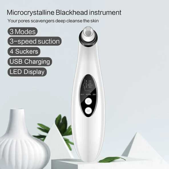 Vakumlu Siyah Nokta ve Akne Temizleme Cihazı C1 - 4