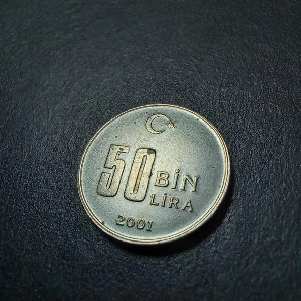 Escoines Koleksiyon 399636861c4200fdde 2001 50bin lira ÇİL/LEKELİ eski madeni para - 2