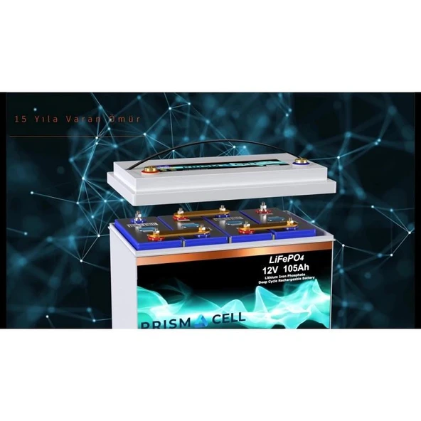 Prismacell Lifepo4 akü 235ah 25.6 volt TURBO FAST CHARGING karavan, marin, solar yaşam aküsü