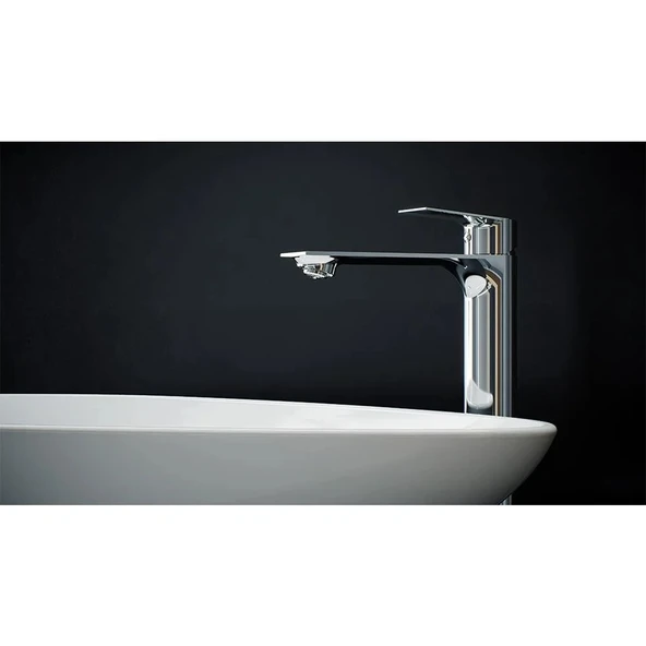 Turkuaz Cerastyle Çanak Lavabo Bataryası Krom - Resim 2