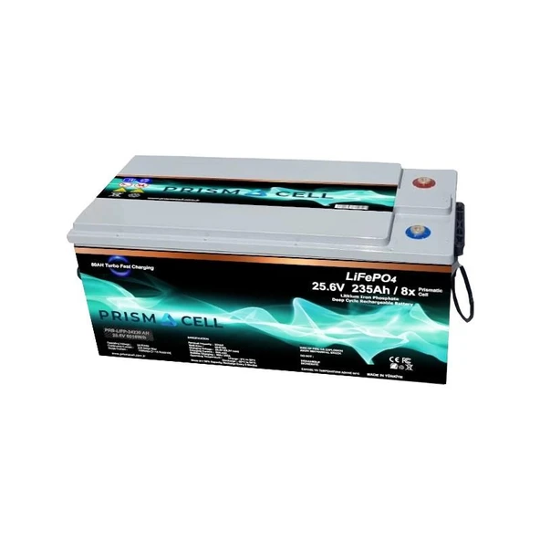 Prismacell Lifepo4 akü 235ah 25.6 volt TURBO FAST CHARGING karavan, marin, solar yaşam aküsü - 2