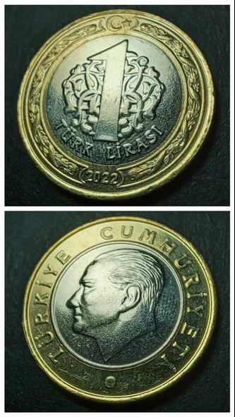 Escoines Koleksiyon 399636861c27c60d17 2022 1Türk lirası ÇİL eski madeni para