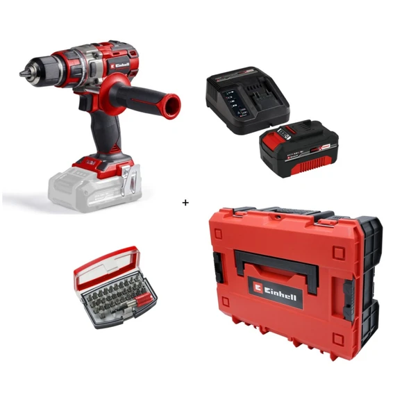 Einhell Tp-Cd 18/80 Li Bl Solo Darbesiz Matkap Vidalama + 1 x 4 Ah Starter Kit Akü (Çanta ve Bits Uç Dahil)