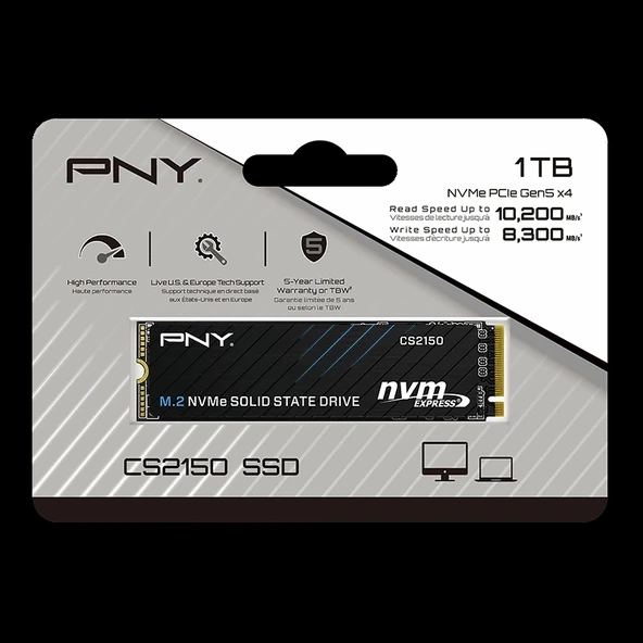 TEKNOTEG - PNY CS2150 1TB 10200/8300 MB/s M.2 NVMe SSD (M280CS2150-1TB-TB) - 2