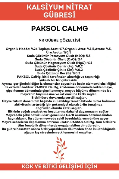 Paksol Kalsiyum Magnezyumlu Lahanalar Için Organik Sıvı Gübre 1 Litre - 5