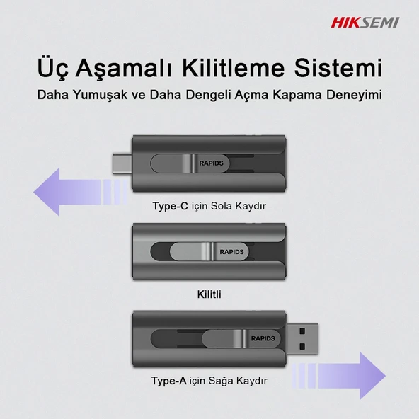 Hiksemi Rapids Pro S1000 Dual 512 GB USB 3.2 Gen 2 Taşınabilir SSD - Resim 7