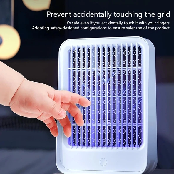 Elektrikli Sinek Kovucu Usb Şarjlı Sessiz Ve Etkili Led Işıklı Kapan - 5