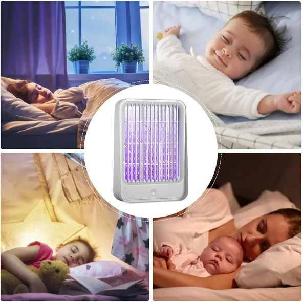 Elektrikli Sinek Kovucu Usb Şarjlı Sessiz Ve Etkili Led Işıklı Kapan - 3