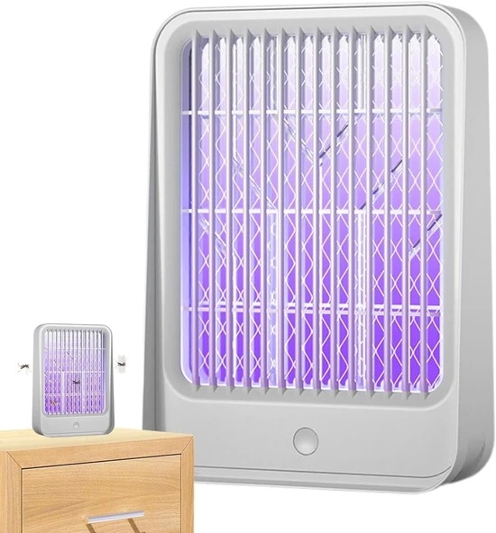 Elektrikli Sinek Kovucu Usb Şarjlı Sessiz Ve Etkili Led Işıklı Kapan - 7