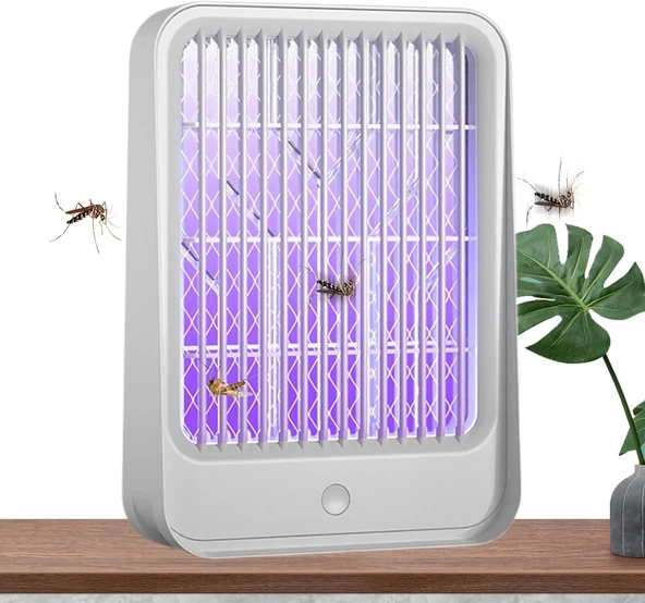 Elektrikli Sinek Kovucu Usb Şarjlı Sessiz Ve Etkili Led Işıklı Kapan - 8