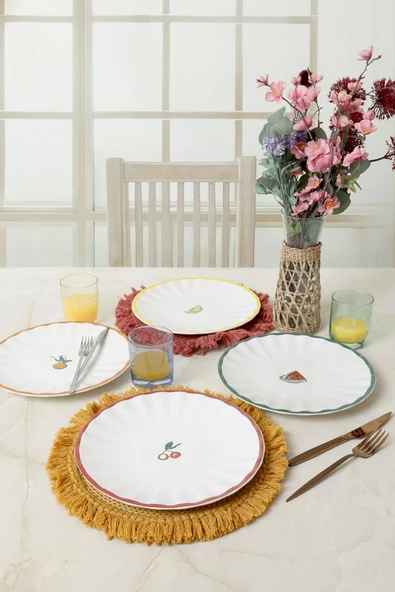 Keramika Fruit Feast Sirius Servis Tabağı 27 Cm 4 Adet 23108-09-10-11 - 4