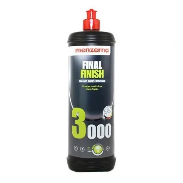 Menzerna HEDİYELİ Set 1000ML 1000 PASTA- 3000 HARE CİLA - 1 ADET POLİSAJ SÜNGERİ HEDİYE - 3