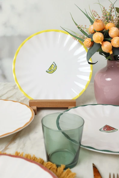 Keramika Fruit Feast Sirius Servis Tabağı 27 Cm 4 Adet 23108-09-10-11 - 5