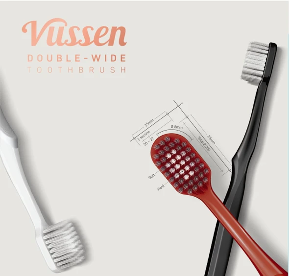 Vussen Double Wide Diş Fırçası - Kırımız - 2