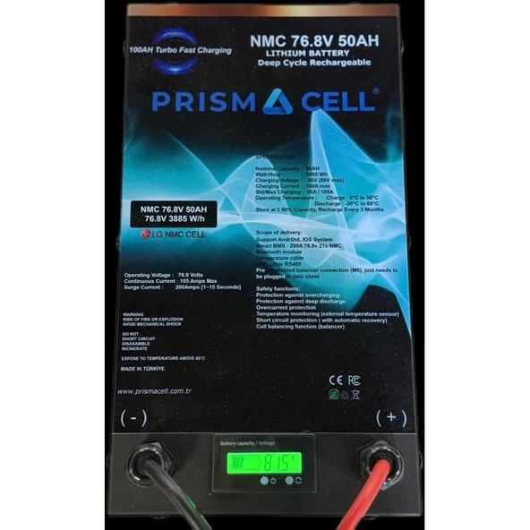 Prismacell 72 volt 50ah Lityum Nmc akü elektrikli araba yuki amy motor bataryası - 3