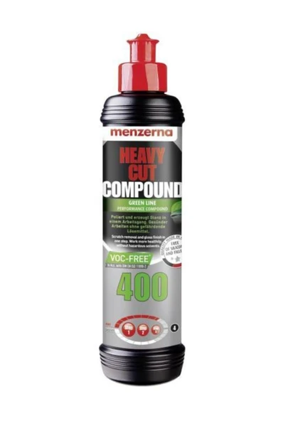 Menzerna Heavy Cut Compound 400 Green Line 250ml - Ağır Çizik Giderici Pasta & Cila