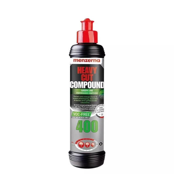 MENZERNA 400 GREEN-3000 KALIN PASTA HARE CİLA SETİ  250 ML UYGULAMA PEDİ HEDİYE - 3