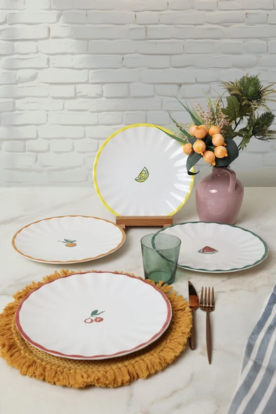 Keramika Fruit Feast Sirius Servis Tabağı 27 Cm 4 Adet 23108-09-10-11 - 3