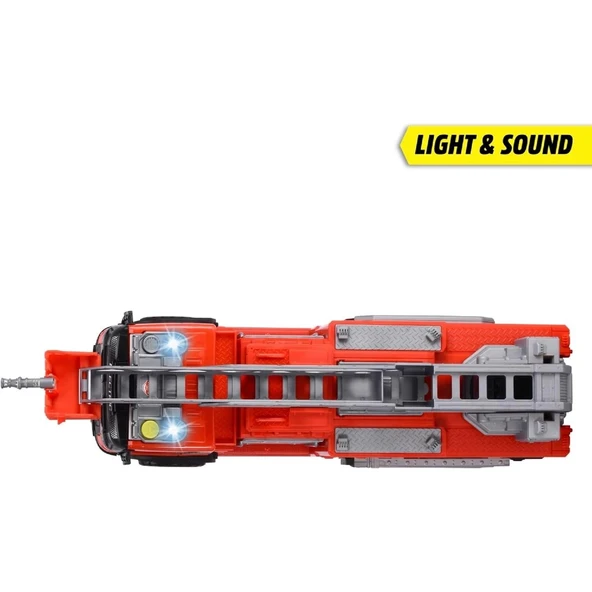 Dickie Toys Volvo FMX Dev İtfaiye Kamyonu (57 cm)  Hortumlu ve Merdivenli Ekstra Büyük İtfaiye Arac - 4
