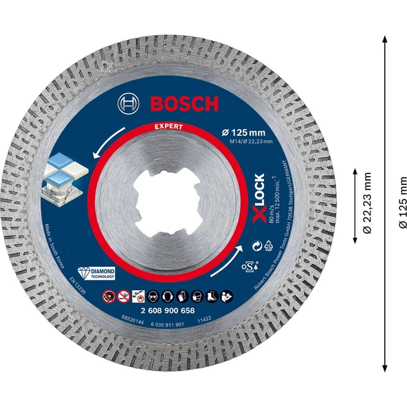 EXP X-LOCK Elmas Kesme Disk BFHaCeramic 125mm - 1