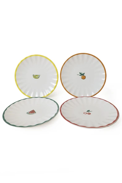 Keramika Fruit Feast Sirius Servis Tabağı 27 Cm 4 Adet 23108-09-10-11 - 6