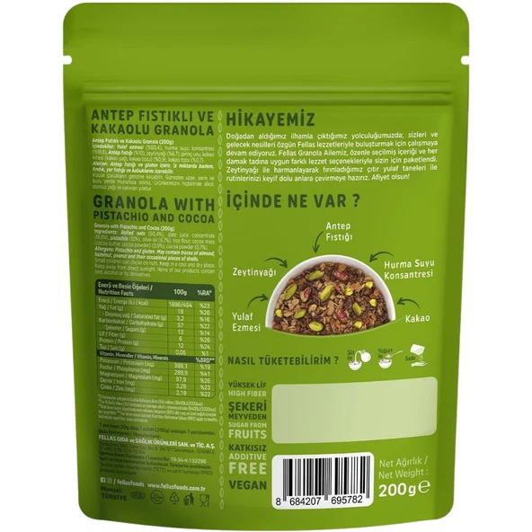 Granola - Antep Fıstığı & Kakao 200 g - 3