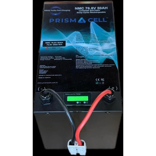 Prismacell 72 volt 50ah Lityum Nmc akü elektrikli araba yuki amy motor bataryası