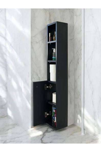 aden home senin evin senin dünyan WC Klozet Rafı, Tuvalet Kağıtlığı, %100 MDF Banyo Düzenleyici Raf, Banyo Lavabo Dolabı, WC Kağıtlık - 5