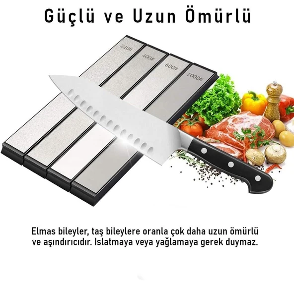 Valkyrie Elmas Bıçak Bileği Susuz Biley Uzun Ömürlü Aşınmaz Şef Bıçağı Satır Balta Iskarpela Bileyleme 3000# - 7