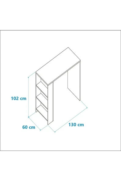 aden home senin evin senin dünyan MDF Beyaz Mutfak Masası, Mutfak Bar Masası, Mutfak Adası, Ada Mutfak Masası - 3