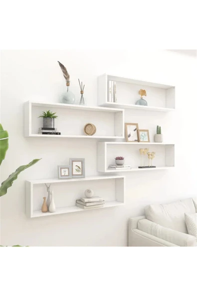 aden home senin evin senin dünyan Beyaz MDF Dekoratif Duvar Rafı, Ahşap Duvar Rafı, Uçan Duvar Rafı, Banyo Mutfak Çocuk Odası Rafı