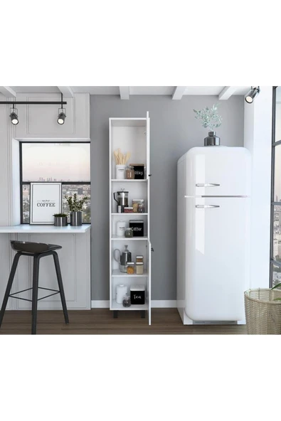 aden home senin evin senin dünyan MDF Mutfak Dolabı, Beyaz Mutfak Dolabı, Çok Amaçlı Dolap, Mutfak Kiler Erzak Dolabı, Banyo Dolabı - 4