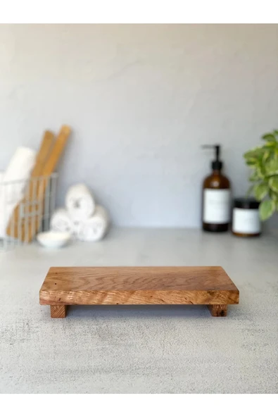 aden home senin evin senin dünyan Ahşap Sunumluk, Yağdanlık, Sabunluk 24x12cm, ASNM03