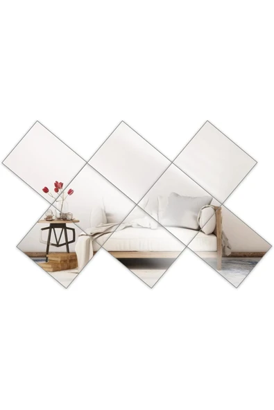 aden home senin evin senin dünyan Duvar Aynası, Kare Duvar Aynası, Boy Aynası, Salon Duvar Aynası, Antre Hol Aynası, Dekoratif Ayna - 6