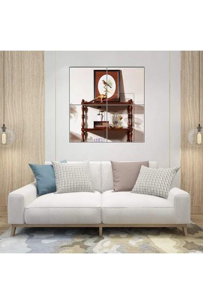 aden home senin evin senin dünyan Duvar Aynası, Kare Duvar Aynası, Boy Aynası, Salon Duvar Aynası, Antre Hol Aynası, Dekoratif Ayna - 5