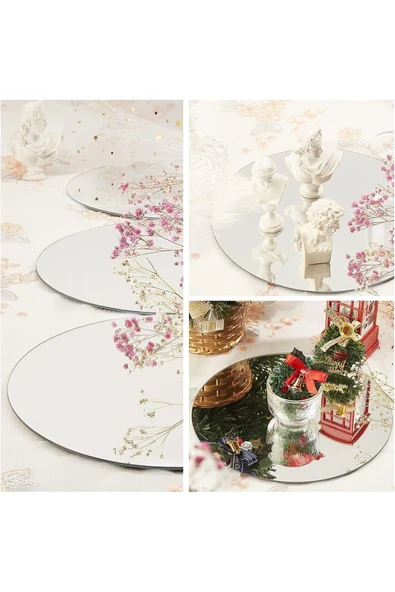 aden home senin evin senin dünyan Yuvarlak Makyaj Aynası, Dekoratif Masa Aynası, Salon Duvar Aynası, Dekoratif Ayna - 4