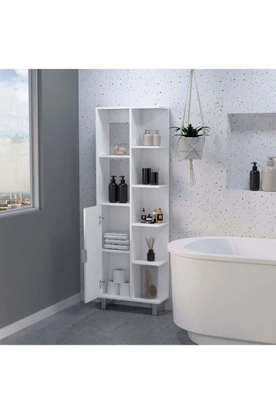 aden home senin evin senin dünyan Dekoratif MDF Banyo Dolabı, Banyo Rafı, Banyo Düzenleyici, Çok Amaçlı Mutfak Banyo Lavabo Dolabı - 3